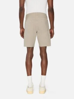 Men's Relaxed Fit Raw Hem Shorts in Beach Sand – Weathered Straight Leg Casual Shorts 13 Men's Relaxed Fit Raw Hem Shorts in Beach Sand – Weathered Straight Leg Casual Shorts -FRAME Clothing Shop LMSTSRA601 BCHS 00338 shorts back image