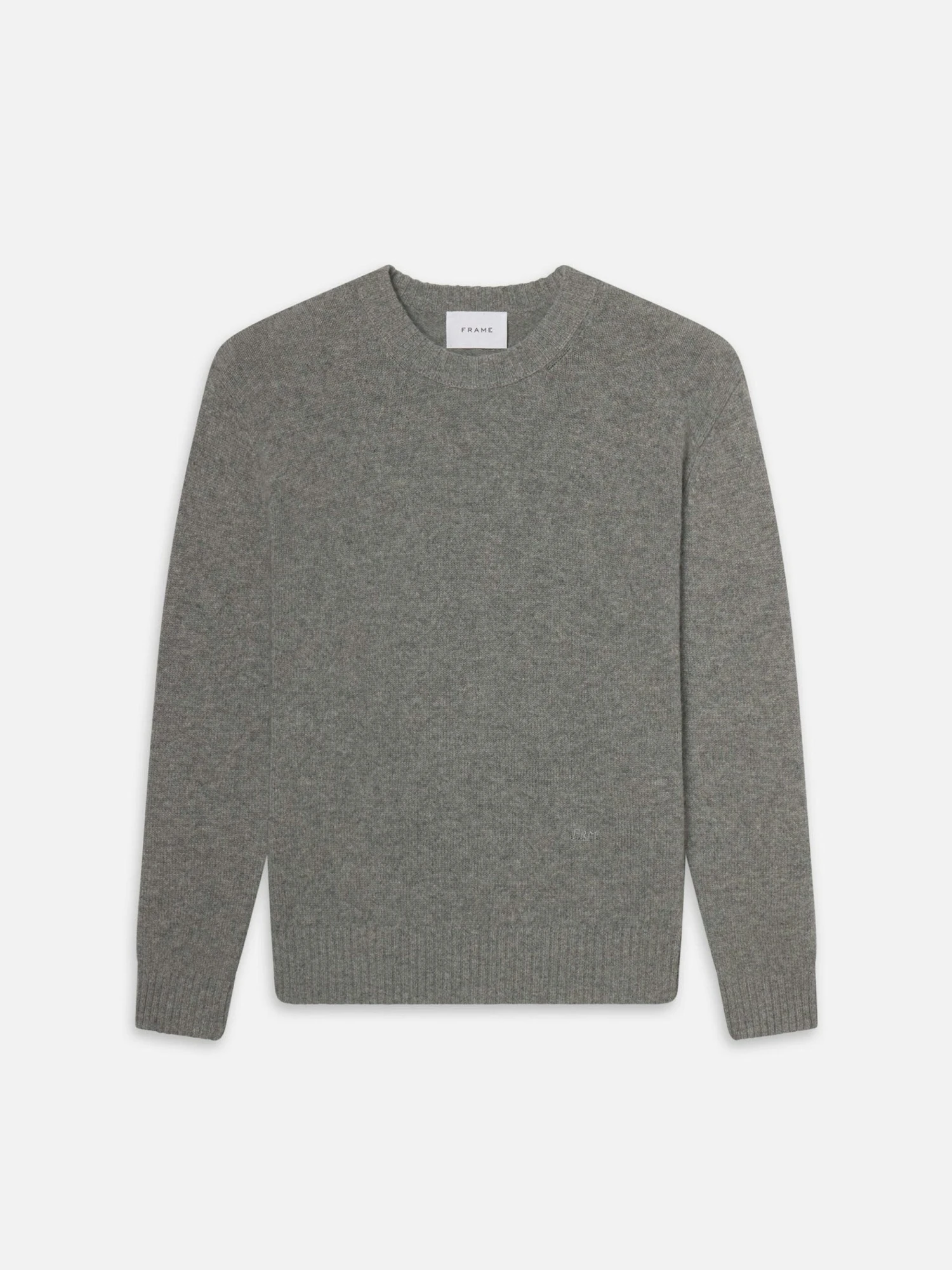 Gris Heather 100% Cashmere Crewneck Sweater β Modern Fit Classic Knitwear 1 Gris Heather 100% Cashmere Crewneck Sweater β Modern Fit Classic Knitwear