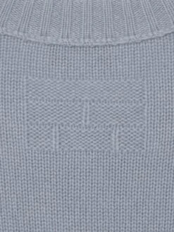 Smoky Blue 100% Woolen Cashmere Crewneck Sweater β Classic Fit Men's Knitwear 7 Smoky Blue 100% Woolen Cashmere Crewneck Sweater β Classic Fit Men's Knitwear -FRAME Clothing Shop LMSW0156 SBLU DET2