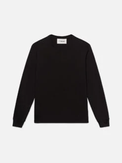 Duo Fold Long Sleeve Crew -- Noir