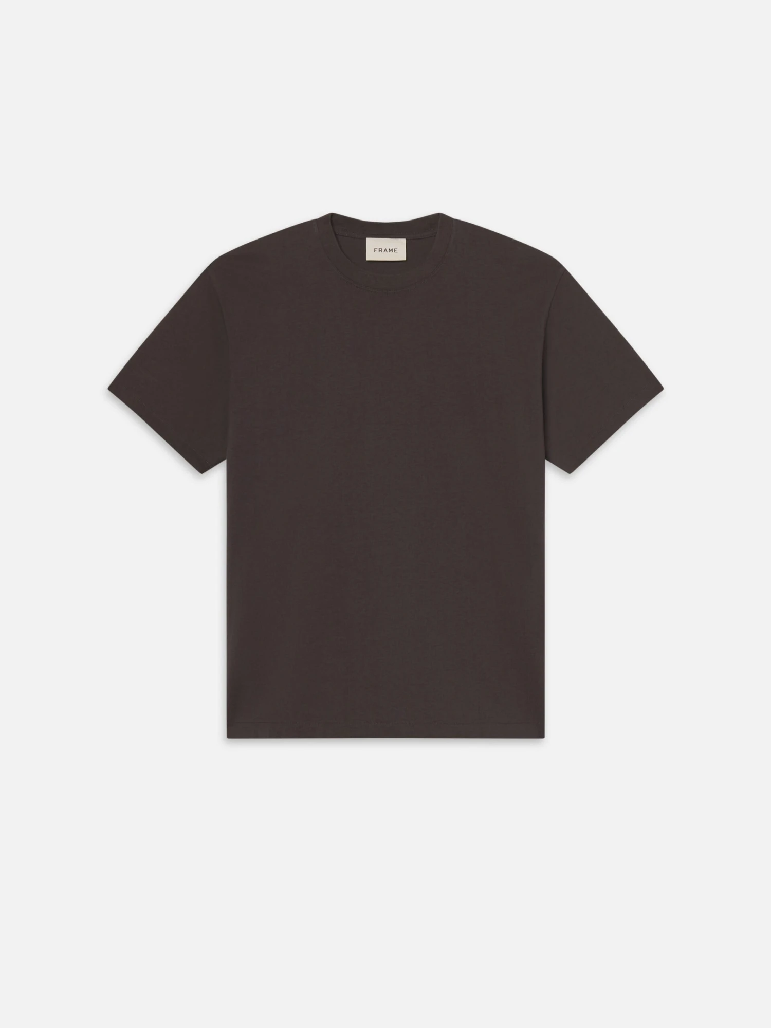 FRAME Brown Back Logo Embroidery – Premium 100% Cotton Standard Fit Crewneck Tee 1 FRAME Brown Back Logo Embroidery – Premium 100% Cotton Standard Fit Crewneck Tee