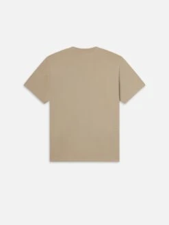 Duo Fold Tee -- Light Beige -FRAME Clothing Shop LMTS0435 LTBG B top back packshot image