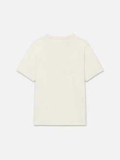 Duo Fold Tee White Sand β Double-Knit Textured Crew Neck Essential 6 Duo Fold Tee White Sand β Double-Knit Textured Crew Neck Essential -FRAME Clothing Shop LMTS0435 WTSD BACK 8071 top back packshot image
