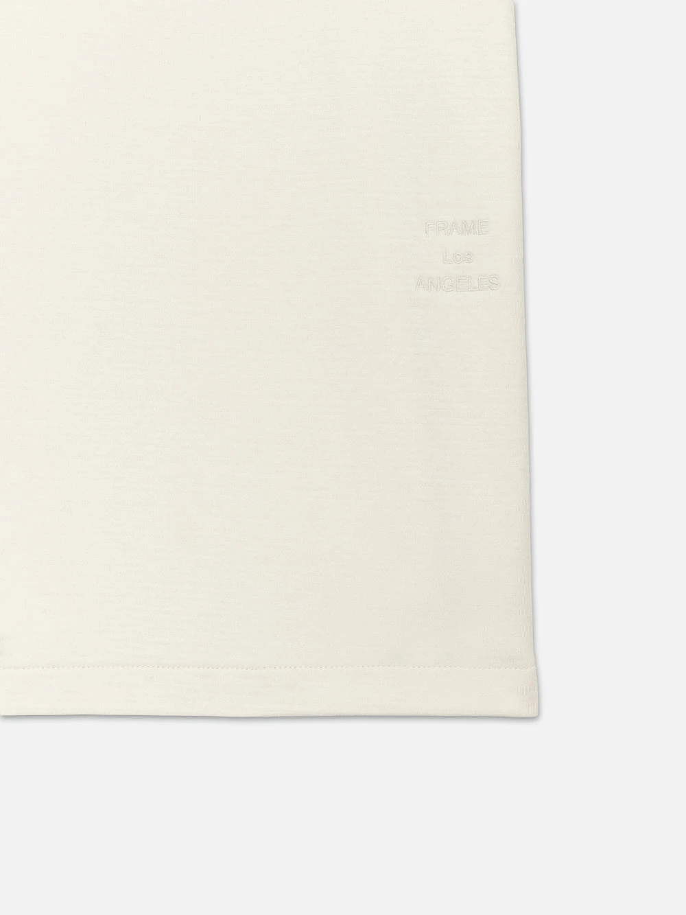 Duo Fold Tee White Sand β Double-Knit Textured Crew Neck Essential 2 Duo Fold Tee White Sand β Double-Knit Textured Crew Neck Essential - Image 2