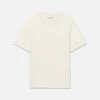 Duo Fold Tee White Sand – Double-Knit Textured Crew Neck Essential