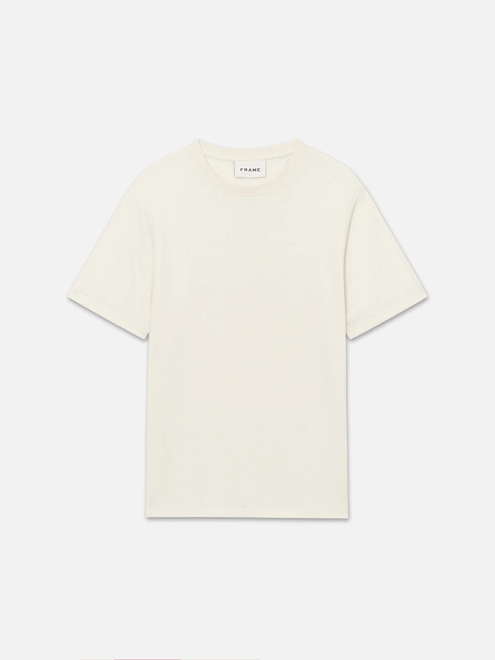 Duo Fold Tee White Sand β Double-Knit Textured Crew Neck Essential 1 Duo Fold Tee White Sand β Double-Knit Textured Crew Neck Essential
