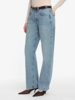 Low Slung Barrel -- Dollhouse -FRAME Clothing Shop LSBL105 DLHS V2 jeans side angle image