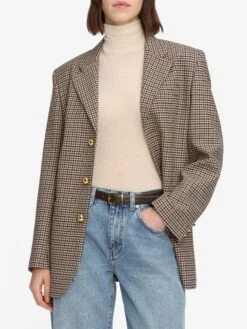 The Houndstooth Blazer -- Navy Multi -FRAME Clothing Shop LSBL105 DLHS WF25WBZ004 NAMU 3317 blazer front image