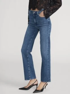Le Sleek Straight -- Reign 11 Le Sleek Straight -- Reign -FRAME Clothing Shop LSLS464 REIG 0974 jeans side angle image