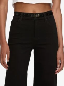 Le Slim Palazzo -- Black -FRAME Clothing Shop LSP498 BLK WF25JTE001 WHT 2821 jeans front detail image