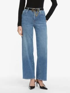 Le Slim Palazzo -- Drizzle -FRAME Clothing Shop LSP793 DRZL V2 jeans front image