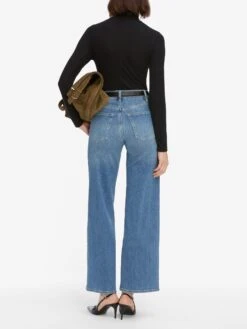 Le Slim Palazzo -- Drizzle -FRAME Clothing Shop LSP793 DRZL WE25ABT003 BLK 1664 jeans back image