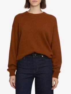 The Cashmere Brushed Sweater -- Rust -FRAME Clothing Shop LSP814 RINS WF25KSW020 RUST 8392 d0641949 7ace 426a a03a 677badafcb47 sweater front image