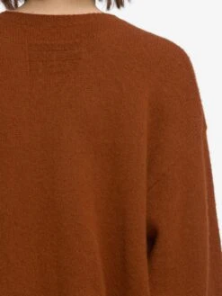 The Cashmere Brushed Sweater -- Rust -FRAME Clothing Shop LSP814 RINS WF25KSW020 RUST 8472 sweater back detail image