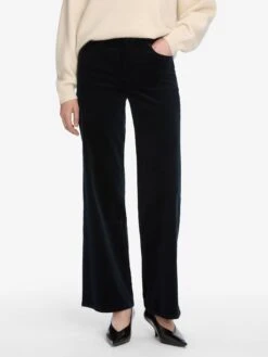 Le Slim Palazzo Corduroy -- Navy -FRAME Clothing Shop LSP820 NAVY 7835 jeans front image primary image override