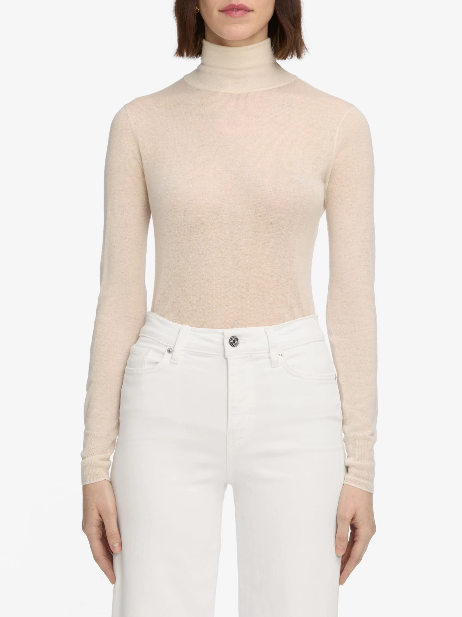 Le Slim Palazzo Crop -- White Raw Fray 4 Le Slim Palazzo Crop -- White Raw Fray - Image 4