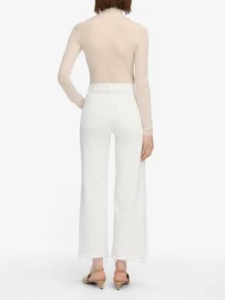 Le Slim Palazzo Crop -- White Raw Fray 14 Le Slim Palazzo Crop -- White Raw Fray -FRAME Clothing Shop LSPCRF238Z WHTR WF25KSW059 CREA 1045 jeans back image