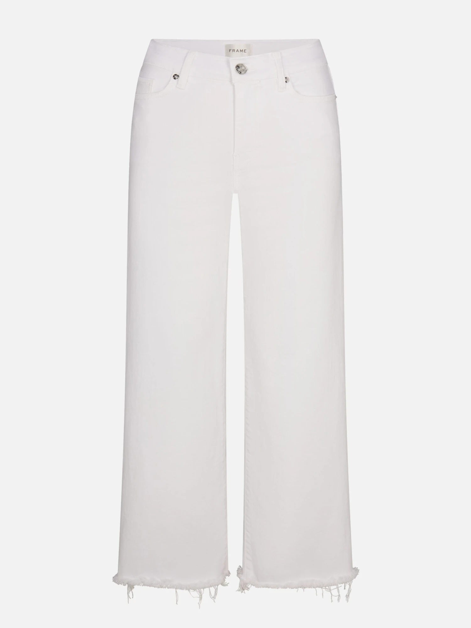 Le Slim Palazzo Crop -- White Raw Fray 1 Le Slim Palazzo Crop -- White Raw Fray