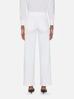 Le Slim Palazzo Modernist Pocket -- White 10 Le Slim Palazzo Modernist Pocket -- White -FRAME Clothing Shop LSPIP238 WHT 1770 jeans back image