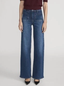 Le Slim Palazzo Modernist Pocket -- Savior 9 Le Slim Palazzo Modernist Pocket -- Savior -FRAME Clothing Shop LSPIP814 SAVR WP26KSW068 CBNT 0027 jeans front image