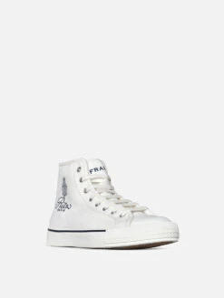 Ritz Unisex High Top Sneaker -- Blanc -FRAME Clothing Shop LUFT00002 BLAN 34 0502 shoes side view image