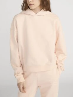 Ritz Women Room Service Hoodie -- Ritz Pink -FRAME Clothing Shop LWAC0615 RTZP 02735 Front Detail OnModel