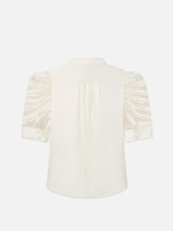 Gillian Top -- Off White -FRAME Clothing Shop LWSH2437 OFFW B V2 top back packshot image