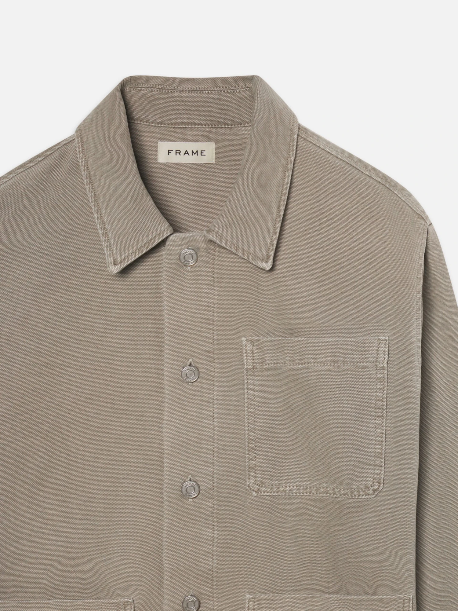 Canvas Chore Coat in Vintage Khaki – Rugged Cotton Canvas Utility Jacket 2 Canvas Chore Coat in Vintage Khaki – Rugged Cotton Canvas Utility Jacket - Image 2