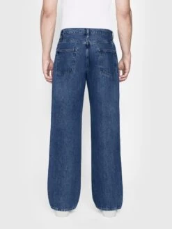 Bonair Light Wash Baggy Wide-Leg Jeans – Sustainable Rigid Denim for Men 11 Bonair Light Wash Baggy Wide-Leg Jeans – Sustainable Rigid Denim for Men -FRAME Clothing Shop M005DPA510 BONA 0882 jeans back image