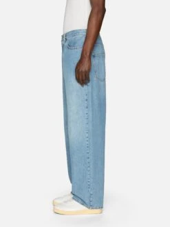 Bonair Light Blue Baggy Jean – Wide Leg Vintage Rigid Denim -FRAME Clothing Shop M005DPA510 BNLT 00743 jeans side image