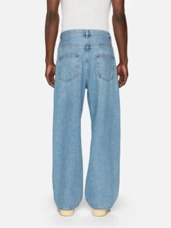 Bonair Light Blue Baggy Jean – Wide Leg Vintage Rigid Denim -FRAME Clothing Shop M005DPA510 BNLT 00749 jeans back image