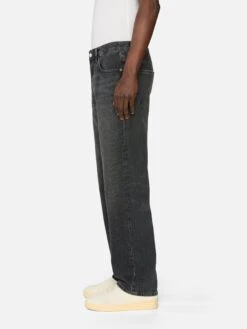 Brentwood Relaxed Wide Leg Jean in Dark Grey Wash β Recycled Cotton Denim 10 Brentwood Relaxed Wide Leg Jean in Dark Grey Wash β Recycled Cotton Denim -FRAME Clothing Shop M009DPA511 BRWD 00642 jeans side image