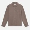 Modern Mauve Relaxed Fit Structured Shacket – Soft-Washed Men’s Shirt Jacket