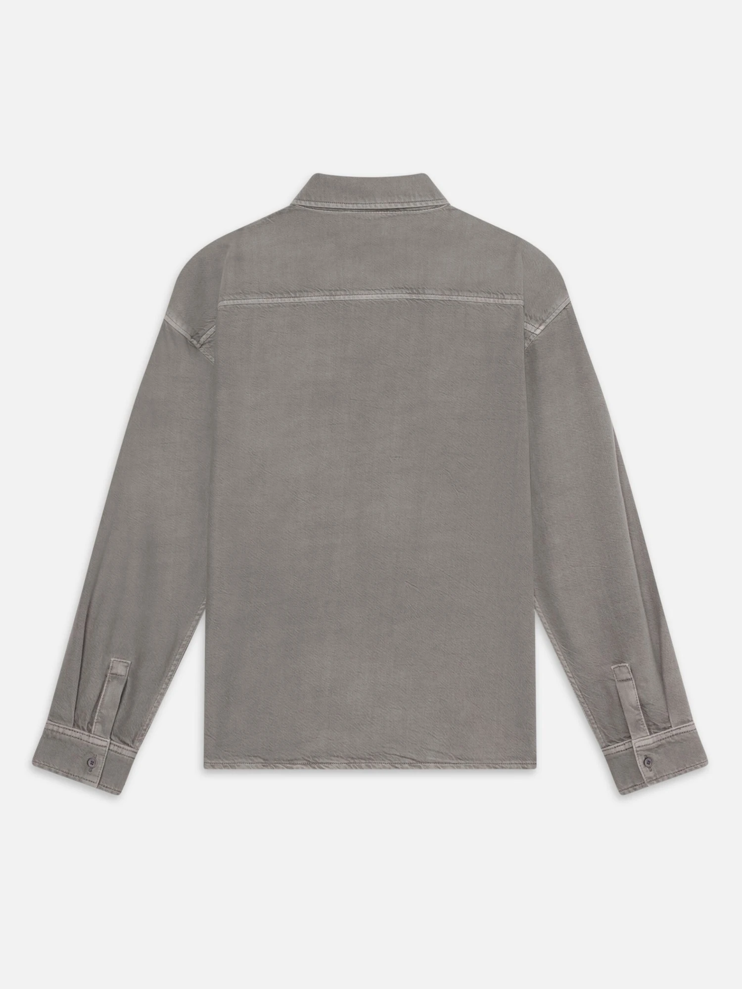 Modern Shirt in Storm Grey – Relaxed Fit Structured Shacket 3 Modern Shirt in Storm Grey – Relaxed Fit Structured Shacket - Image 3