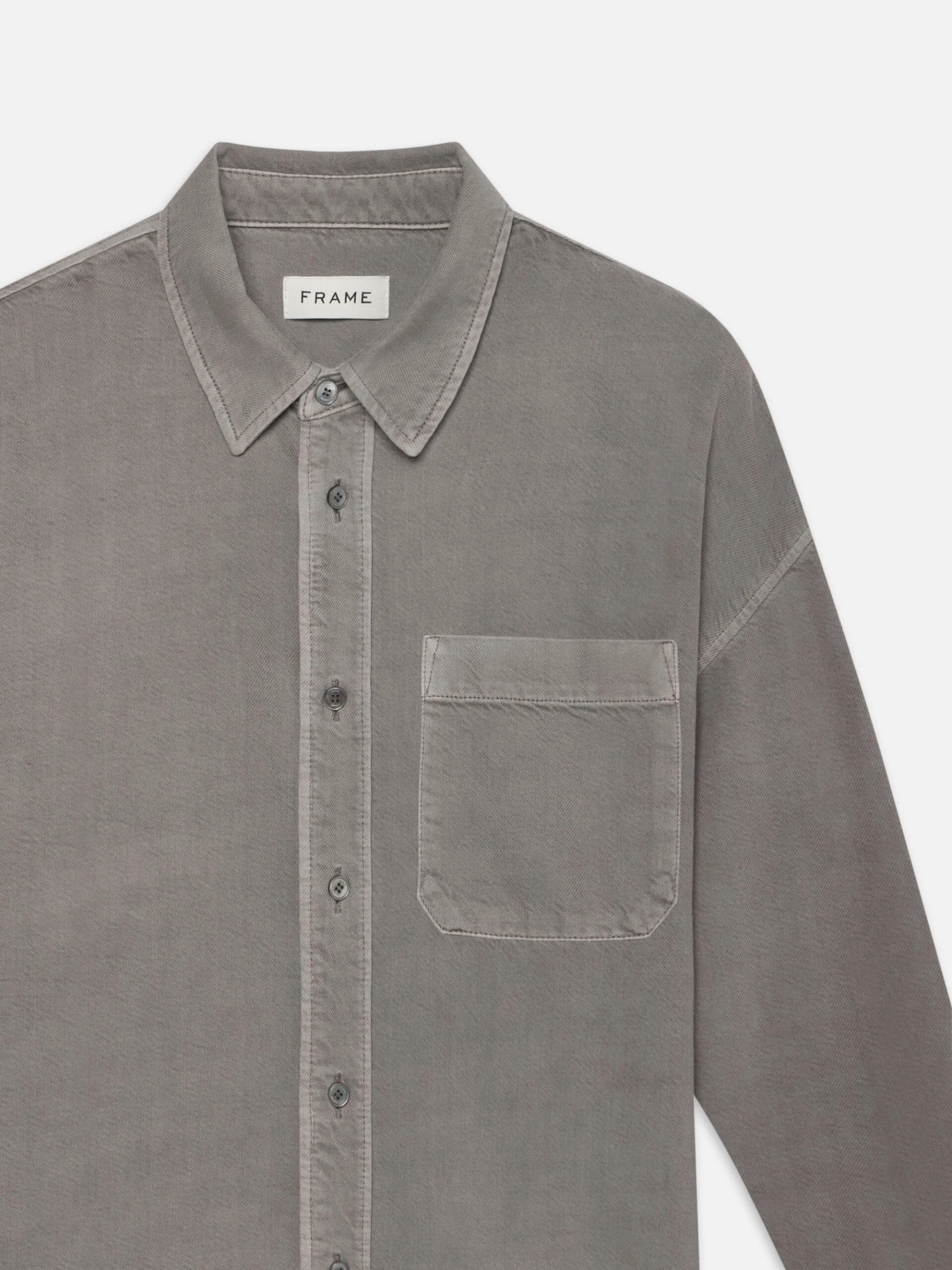 Modern Shirt in Storm Grey – Relaxed Fit Structured Shacket 2 Modern Shirt in Storm Grey – Relaxed Fit Structured Shacket - Image 2