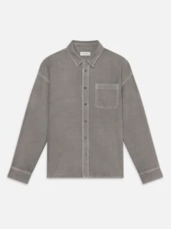 Modern Shirt in Storm Grey β Relaxed Fit Structured Shacket