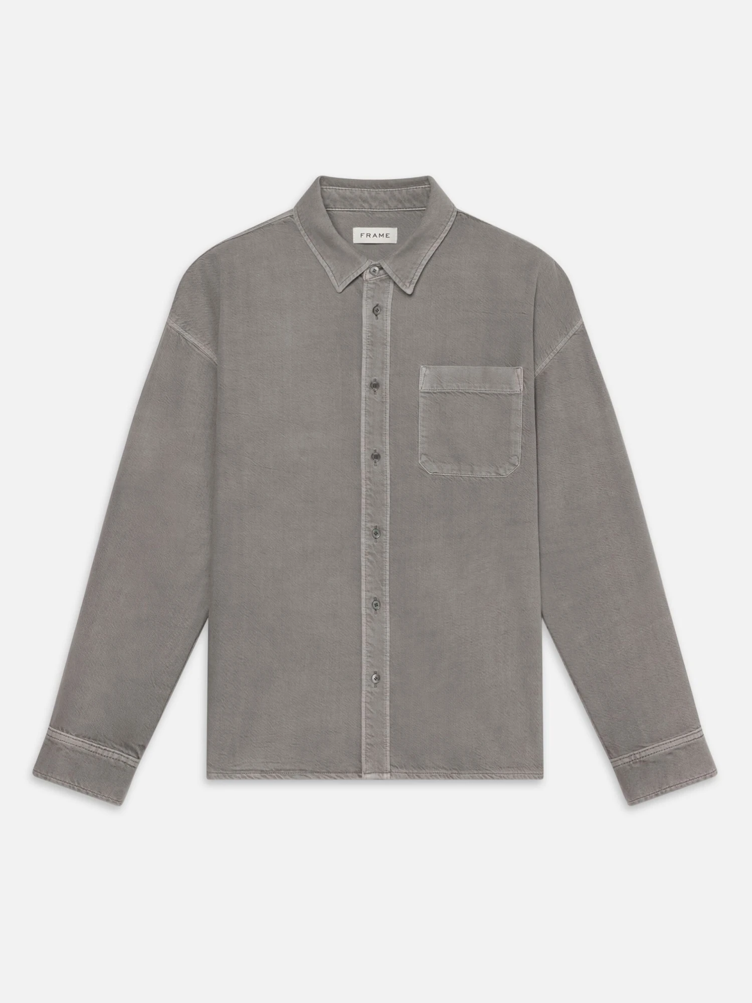 Modern Shirt in Storm Grey – Relaxed Fit Structured Shacket 1 Modern Shirt in Storm Grey – Relaxed Fit Structured Shacket