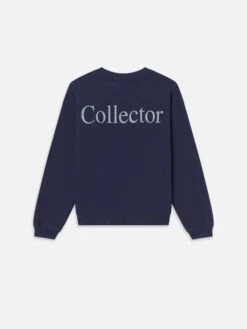Sotheby's Navy Blue Heavyweight Cotton Logo – V-Stitch Relaxed Fit Crewneck Sweatshirt 9 Sotheby's Navy Blue Heavyweight Cotton Logo – V-Stitch Relaxed Fit Crewneck Sweatshirt -FRAME Clothing Shop ME25JSS002 NAVY B sweater back packshot image