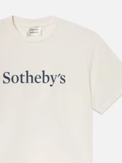 Sotheby's Unisex Classic Tee -- White -FRAME Clothing Shop ME25JTE017 WHT DET top front detail packshot image