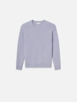 Baby Blue Lightweight 100% Cashmere Crewneck - Luxury Summer Knit
