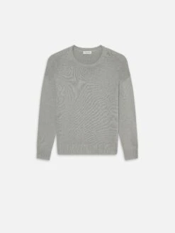 Premium Cotton Silk Crewneck Sweater – Grey Blue Lightweight Knit