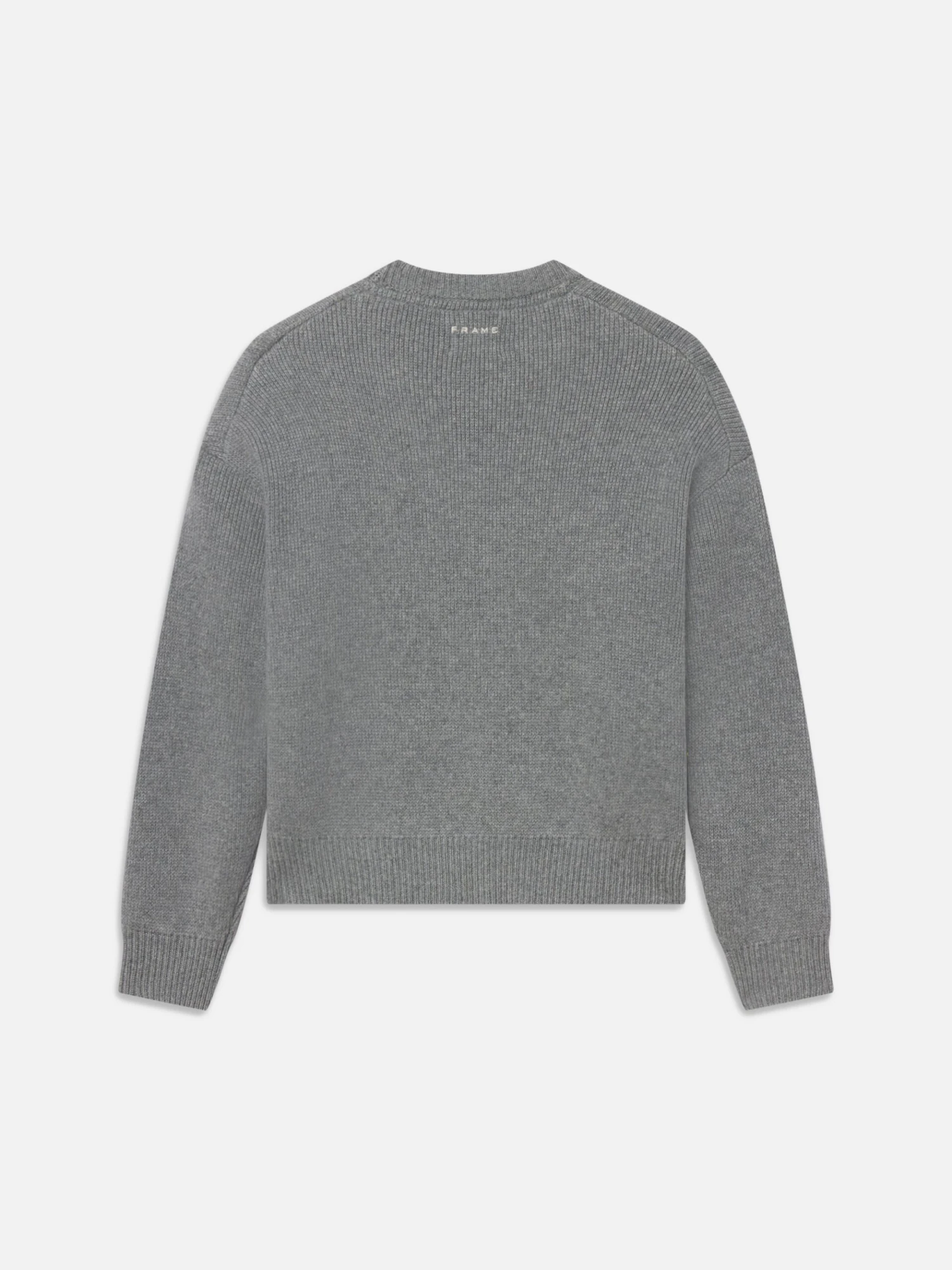 Sotheby's Grey Melange Cashmere Crew Neck Sweater – White Logo Graphic Luxury Knit 5 Sotheby's Grey Melange Cashmere Crew Neck Sweater – White Logo Graphic Luxury Knit - Image 5