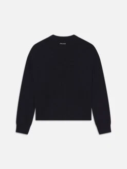 Sotheby’s Navy Cashmere Logo Sweater – Premium Unisex Crewneck -FRAME Clothing Shop ME25KSW019 NAVY B sweater back packshot image