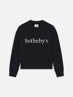 Sotheby’s Navy Cashmere Logo Sweater – Premium Unisex Crewneck