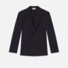 Unlined Wool Blazer -- Dark Navy