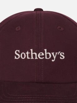 Sotheby's Baseball Cap -- Burgundy -FRAME Clothing Shop ME25WHT001 BURG DET hat front detail image