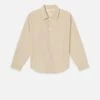 Natural Off-White Cotton Seersucker Shirt – Breathable Long-Sleeve Casual Button-Down