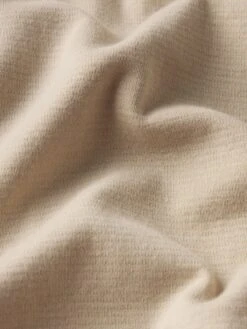 Men's Duo Fold Relaxed Long-Sleeve Shirt - Light Beige Premium Double-Knit Cotton -FRAME Clothing Shop MF24JSH007 LTBG FABRICDETAIL