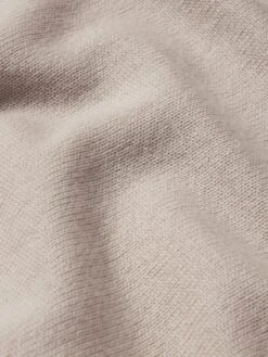 Lifestyle Collection Grey Beige – Silk & Virgin Wool V-Neck Polo Sweater -FRAME Clothing Shop MF24KSW011 GRBE FABRIC DET