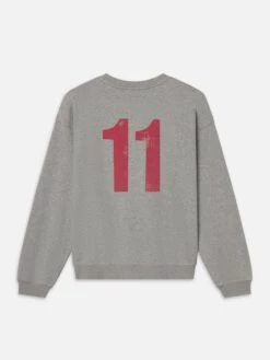 The Society Archive Vintage Sweatshirt -- Grey Melange -FRAME Clothing Shop MF25JSS003 GYRM B sweater back packshot image
